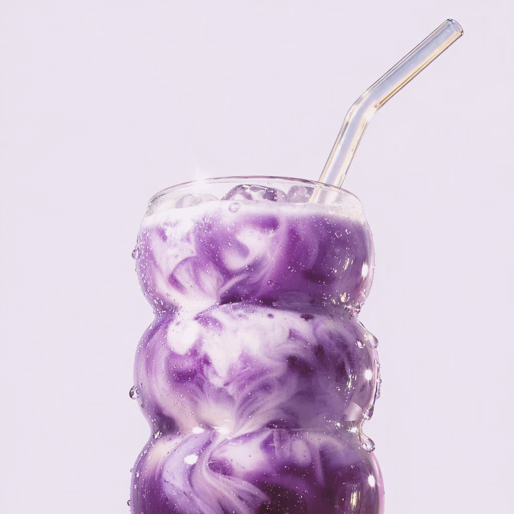 Boisson ube latte